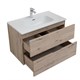 AQUANET Мебель для ванной подвесная Алвита New 80 2 ящика, дуб веллингтон белый - фото 225839