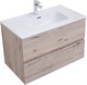 AQUANET Мебель для ванной подвесная Алвита New 80 2 ящика, дуб веллингтон белый - фото 225842