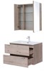AQUANET Мебель для ванной подвесная Алвита New 80 2 ящика, дуб веллингтон белый - фото 225843
