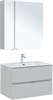 AQUANET Мебель для ванной подвесная Алвита New 80 2 ящика, серый - фото 225847