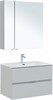 AQUANET Мебель для ванной подвесная Алвита New 80 2 ящика, серый - фото 225848