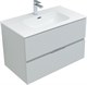 AQUANET Мебель для ванной подвесная Алвита New 80 2 ящика, серый - фото 225852