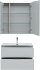 AQUANET Мебель для ванной подвесная Алвита New 80 2 ящика, серый - фото 225854