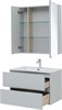 AQUANET Мебель для ванной подвесная Алвита New 80 2 ящика, серый - фото 225856