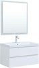 AQUANET Мебель для ванной подвесная Беркли 80 белый глянец (2 ящика) - фото 225893