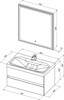 AQUANET Мебель для ванной подвесная Беркли 80 белый глянец (2 ящика) - фото 225894