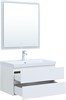 AQUANET Мебель для ванной подвесная Беркли 80 белый глянец (2 ящика) - фото 225896