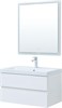 AQUANET Мебель для ванной подвесная Беркли 80 белый глянец (2 ящика) - фото 225900