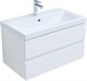 AQUANET Мебель для ванной подвесная Беркли 80 белый глянец (2 ящика) - фото 225901