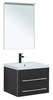 AQUANET Мебель для ванной подвесная Верона 58 New черный матовый - фото 226037