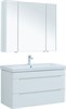 AQUANET Мебель для ванной подвесная София 105 белый глянец (2 ящика) - фото 226210