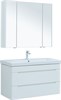 AQUANET Мебель для ванной подвесная София 105 белый глянец (2 ящика) - фото 226211