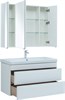 AQUANET Мебель для ванной подвесная София 105 белый глянец (2 ящика) - фото 226217