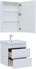 AQUANET Мебель для ванной подвесная София 60 белый глянец (2 ящика) - фото 226238