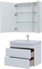 AQUANET Мебель для ванной подвесная София 80 белый глянец (2 ящика) - фото 226246