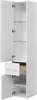AQUANET Шкаф-Пенал подвесной Августа 35 L белый (ручки хром) - фото 227104