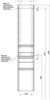 AQUANET Шкаф-Пенал подвесной / напольный Палермо 35 L белый глянец - фото 227261