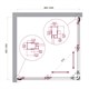 BELBAGNO Luce Душевой уголок квадратный размер 100x100 см профиль - хром / стекло - прозрачное, двери раздвижные, стекло 6 мм LUCE-A-2-100-C-Cr - фото 228499