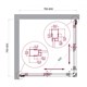 BELBAGNO Luce Душевой уголок квадратный размер 80x80 см профиль - хром / стекло - прозрачное, двери раздвижные, стекло 6 мм LUCE-A-2-80-C-Cr - фото 228570