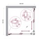 BELBAGNO Luce Душевой уголок квадратный размер 90x90 см профиль - хром / стекло - прозрачное, двери раздвижные, стекло 6 мм LUCE-A-2-90-C-Cr - фото 228576