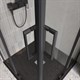 BELBAGNO Luce Душевой уголок квадратный размер 90x90 см профиль - черный / стекло - прозрачное, двери раздвижные, стекло 6 мм LUCE-A-2-90-C-NERO - фото 228584