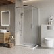 BELBAGNO Luce Душевой уголок прямоугольный размер 100x80 см профиль - хром / стекло - прозрачное, двери раздвижные, стекло 6 мм LUCE-AH-2-100/80-C-Cr - фото 228673