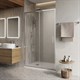 BELBAGNO Luce Душевая дверь в нишу ширина 120 см профиль - хром / стекло - прозрачное, двери раздвижные, стекло 6 мм LUCE-BF-1-120-C-Cr - фото 228871