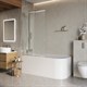 BELBAGNO Luce Шторка на ванну ширина 90 см профиль - хром / стекло - прозрачное, двери распашные, стекло 6 мм LUCE-VF-11-90/145-C-Cr - фото 228905