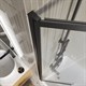 BELBAGNO Luce Шторка на ванну ширина 100 см профиль - черный / стекло - прозрачное, двери распашные, стекло 6 мм LUCE-VF-11-100/145-C-NERO - фото 228911