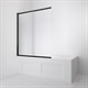 BELBAGNO Luce Шторка на ванну ширина 100 см профиль - черный / стекло - прозрачное, двери распашные, стекло 6 мм LUCE-VF-11-100/145-C-NERO - фото 228913
