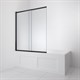 BELBAGNO Luce Шторка на ванну ширина 90 см профиль - черный / стекло - матовое, двери распашные, стекло 6 мм LUCE-VF-11-90/145-P-NERO - фото 228932