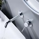 AQUATEK Смеситель для раковины настенный 2 отв. (внешняя и скрытая часть)  AQ1313CR ЕВРОПА AQ1313CR - фото 230788