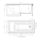 TIMO Ritta Акриловая ванна прямоугольная 1500*700*630 белый - фото 233054