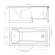 TIMO Hella Акриловая ванна прямоугольная 1500*750*630  белый - фото 233069