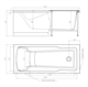 TIMO Hella Акриловая ванна прямоугольная 1700*750*630 белый - фото 233074