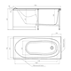 TIMO Kilo Акриловая ванна прямоугольная 1700*750*630 белый - фото 233144