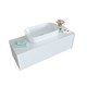 SANVIT  Рольф 1 Тумба под раковину подвесная для ванной комнаты, 1 выдвижной ящик, 3D фасады  с  механизмом плавного закрывания Push to open (Столешница -90 Ханекс S-008 и накладная раковина 281A) - фото 233835