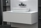 SANVIT  Рольф 1 Тумба под раковину подвесная для ванной комнаты, 1 выдвижной ящик, 3D фасады  с  механизмом плавного закрывания Push to open (  Столешница -100 Ханекс S-008 и накладная раковина 281A) - фото 233841