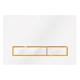VECONI Кнопка смыва Square Design VFSD-WHG,150х220х13, пластик, белый, кайма - матовое золото VFSD003WHG - фото 234382