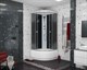 NIAGARA Eco Душевая кабина 1/4 круга размер 90x90 см, профиль - серебро / стекло - рисунок, двери раздвижные NIAGARA75081454 - фото 235364
