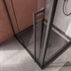CEZARES Liner Душевой уголок прямоугольный размер 90x90 см, профиль - черный / стекло - прозрачное, двери распашные LINER-A-1-90-C-NERO-L - фото 237014