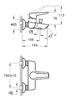 VITRA Solid S Смеситель для ванны и душа, хром - фото 242398