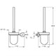 VITRA Minimax S Держатель ёршика, глянцевый хром A44790 - фото 242827