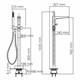 WASSERKRAFT Sauer 7121 Напольный смеситель для ванны, золото - фото 246445