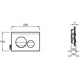 E20859-CP-MWH OUT OF COL E20859-CP-MWH Панель смыва круглый дизайн мат белый и глянц хром - фото 247496