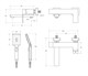 CEZARES Slider Смеситель для ванны и душа однорычажный в комплекте с ручным душем, шлангом и держателем, сатин - фото 249921