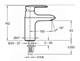 JACOB DELAFON Kumin Смеситель для умывальника Comfort size без донного клапана, цвет хром - фото 250998