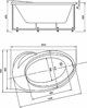 AQUATEK Бетта Ванна пристенная асимметричная размер 150x95 см без гидромассажа с фронтальной панелью с каркасом (вклеенный) со слив-переливом, белый - фото 251832