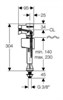 GEBERIT ImpulsBasic Впускной клапан  3/8, подвод воды снизу (распродажа) - фото 253184