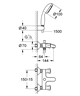 GROHE Costa L Смеситель для ванны с душевым гарнитуром, хром (распродажа) - фото 253301